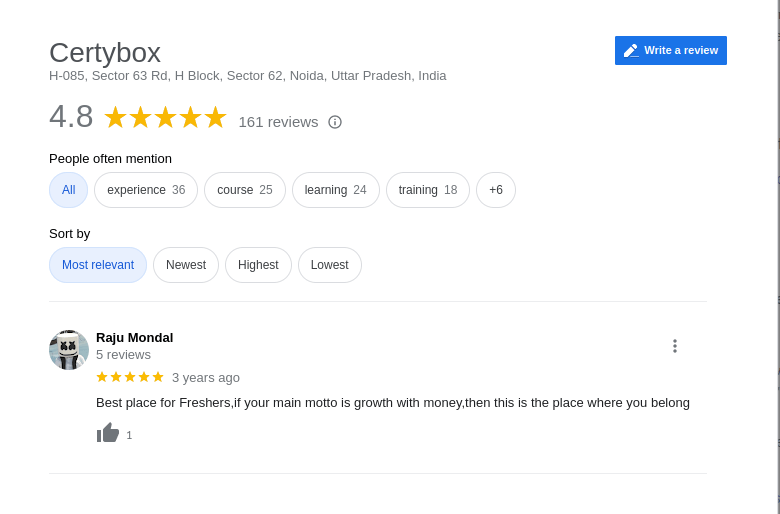 Digital Marketing Courses In Warangal- Certy Box Google Review