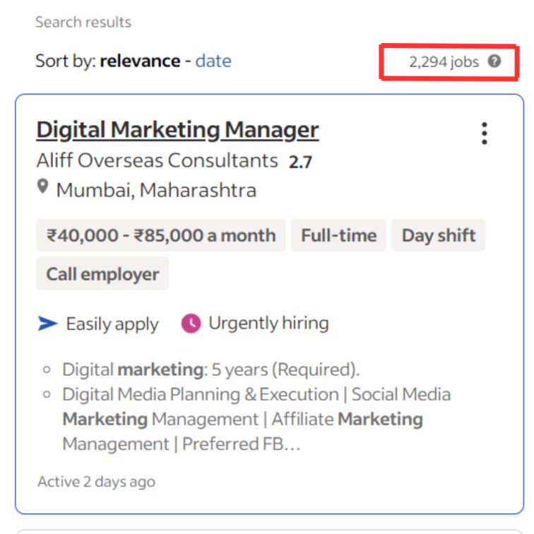 Digital Marketing Courses In Andheri - Job Opportunities
