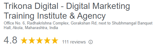 Digital Marketing Courses In Achalpur- Trikona Digital Google Review