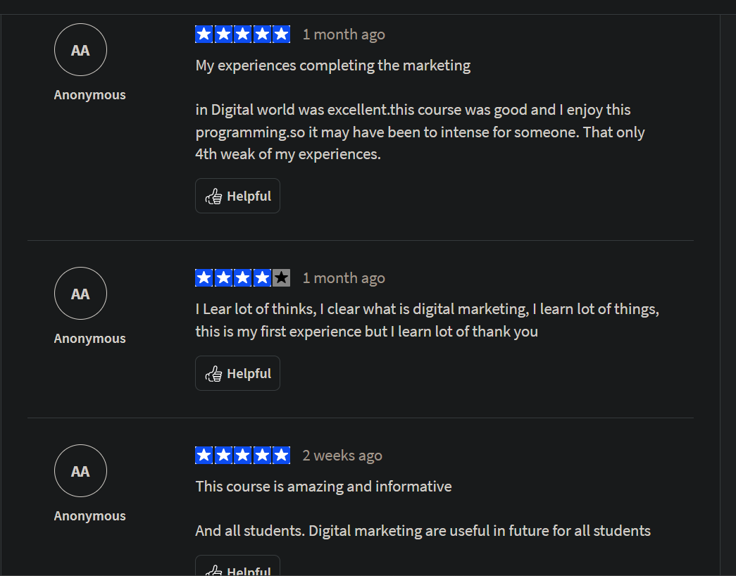 digital marketing course in Bharuch- coursera google review