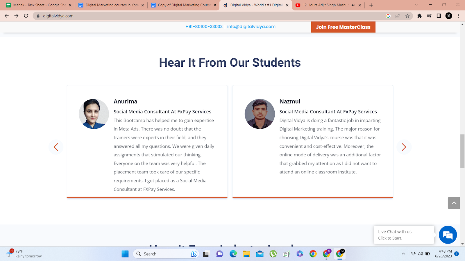 Digital Marketing Courses In Karnal- Digital Vidya google review