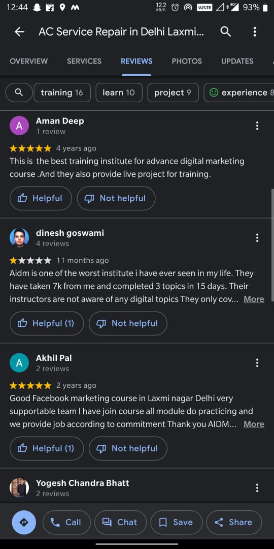 Digital Marketing Courses In Bhadreswar- AIDM Google reviews
