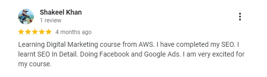Digital Marketing Courses In Shahdara- Anya Web Solutions Google Review
