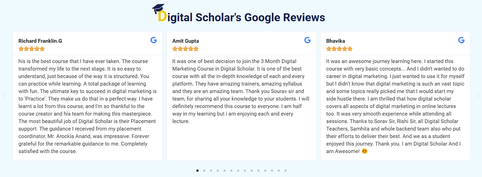 Digital Marketing Courses In Bharuch- Digital Scholar Google Reviews